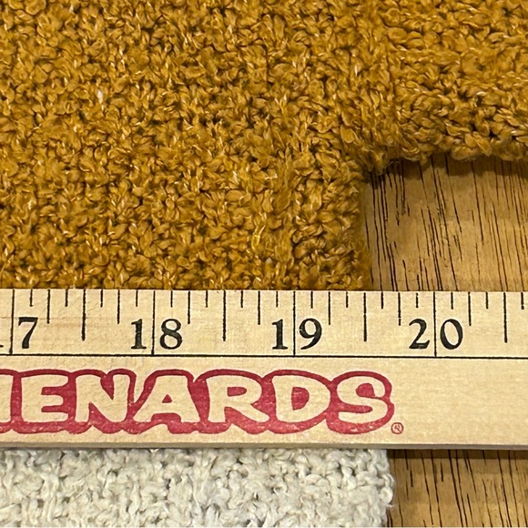 SO Colorblock Cardigan Gold Pink Cream Gray Sweater M - Picture 8 of 9